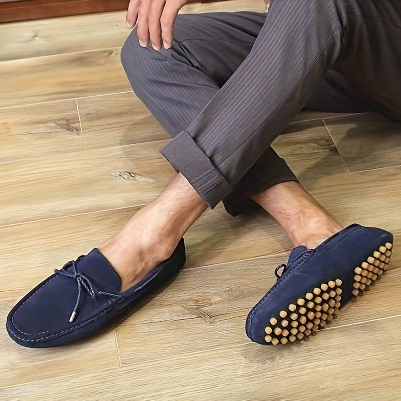 Men's Cowhide Leather Loafer Shoes Casual Driving Comfortable