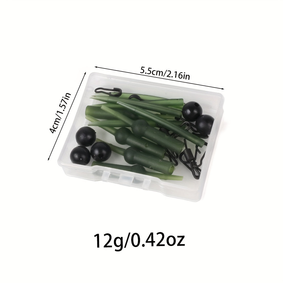 25pcs Carp Fishing Accessories Set: Sleeves, Swivels, Rings, Snap Pins, Beads