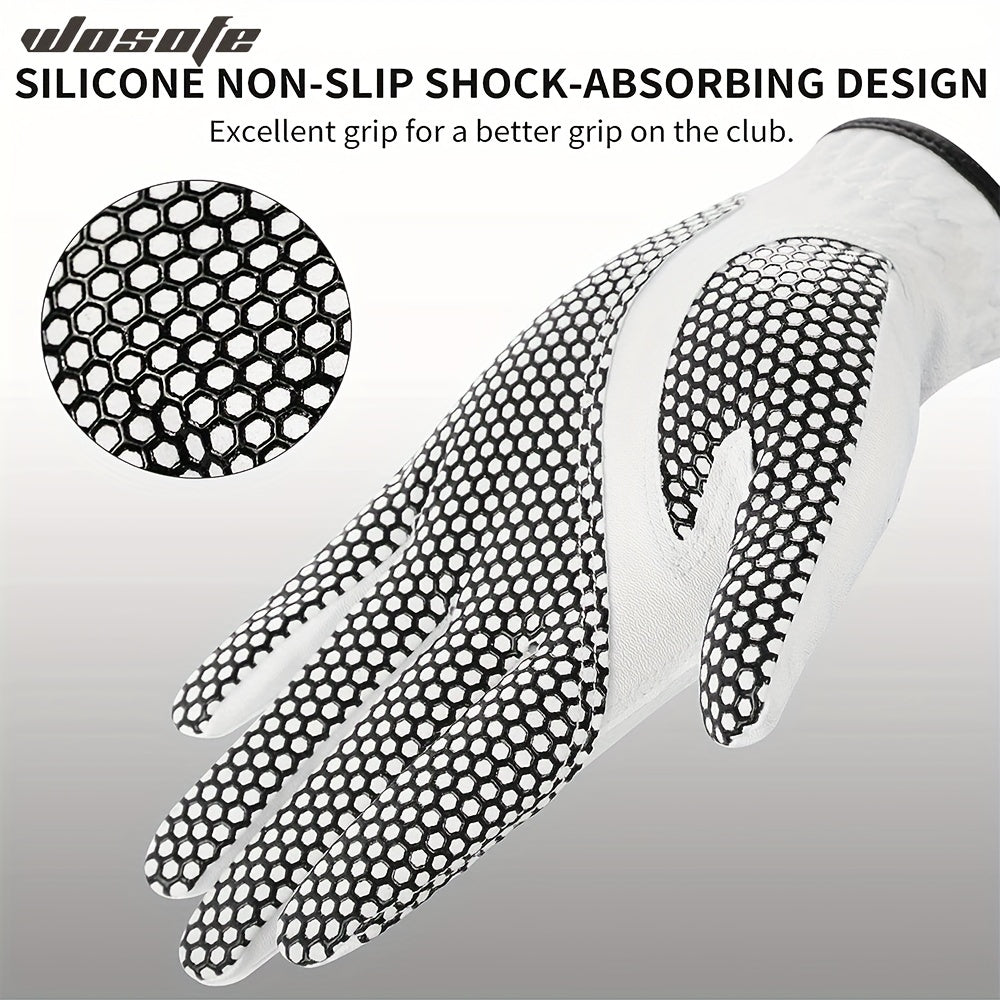 Shockproof Left Hand Golf Glove Breathable Mesh Non Slip Silicone
