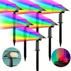 2pcs Solar Landscape Spotlights Outdoor 38LED IP65 Waterproof 3 Lighting Modes
