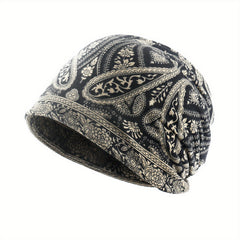 Boho Print Beanie Lightweight Elastic Skull Cap Women's Baggy Slouchy Chemo Cap