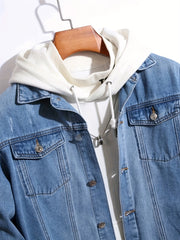 Men's Denim Street Style Jacket Coat for Spring Fall