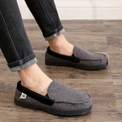 Men's Cozy Anti-Skid House Slippers with Fuzzy Lining
