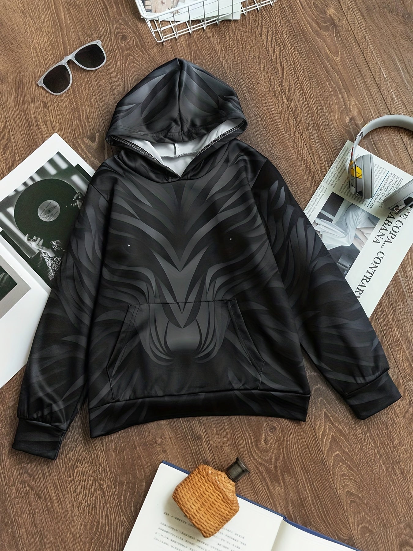 Animal 3D Print Boys Hooded Sweatshirt for Spring Fall Kids