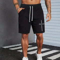 Men's Peace Letter Print Outdoor Shorts