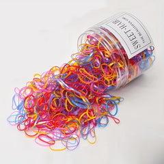 1000pcs Cartoon Hair Ties Set Decorative Hair Accessories Holiday Gift