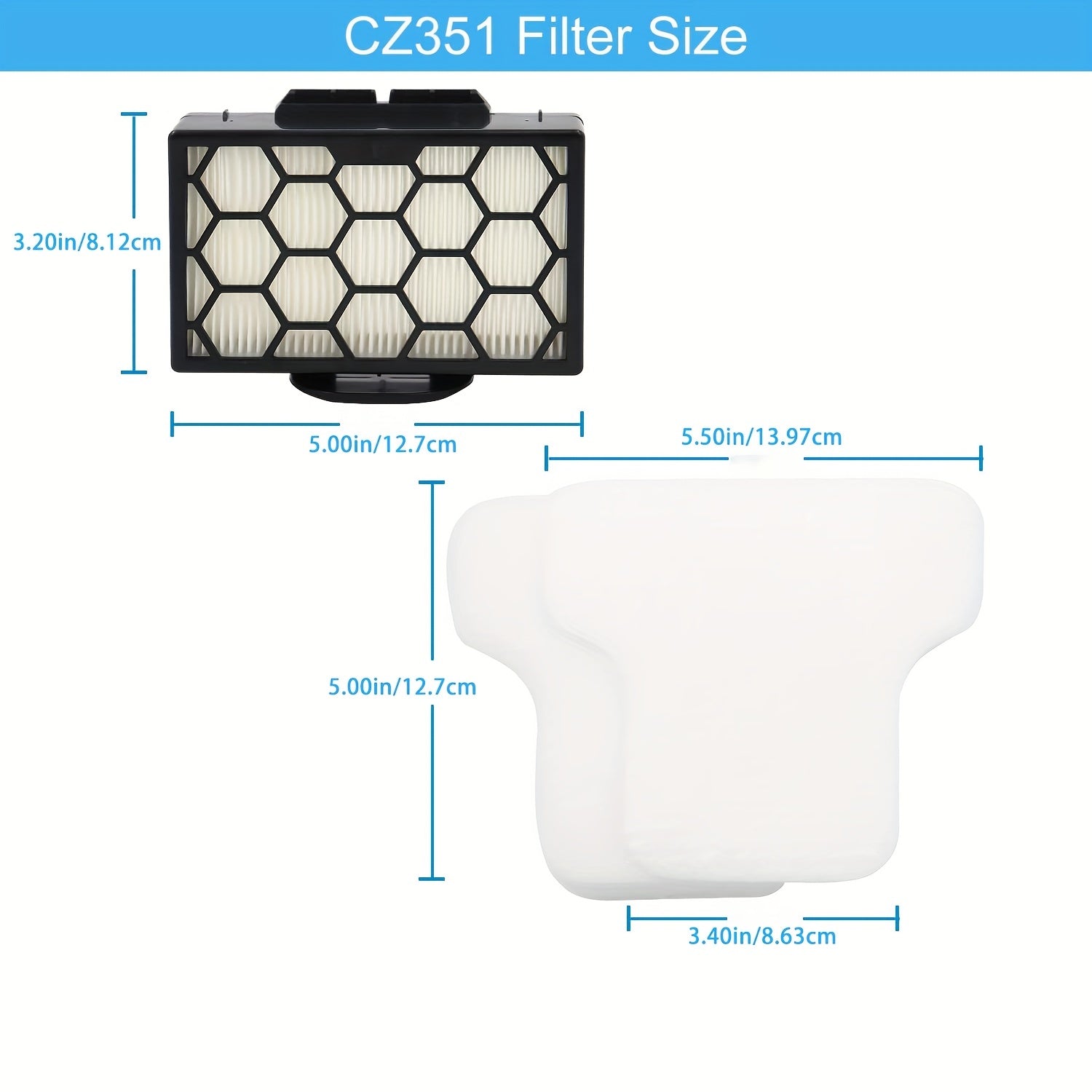 6pk CZ351 Filter for Shark CZ351 CZ2001 Vacuum