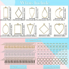 180pcs Open Bezels For Resin Jewelry Making Kit
