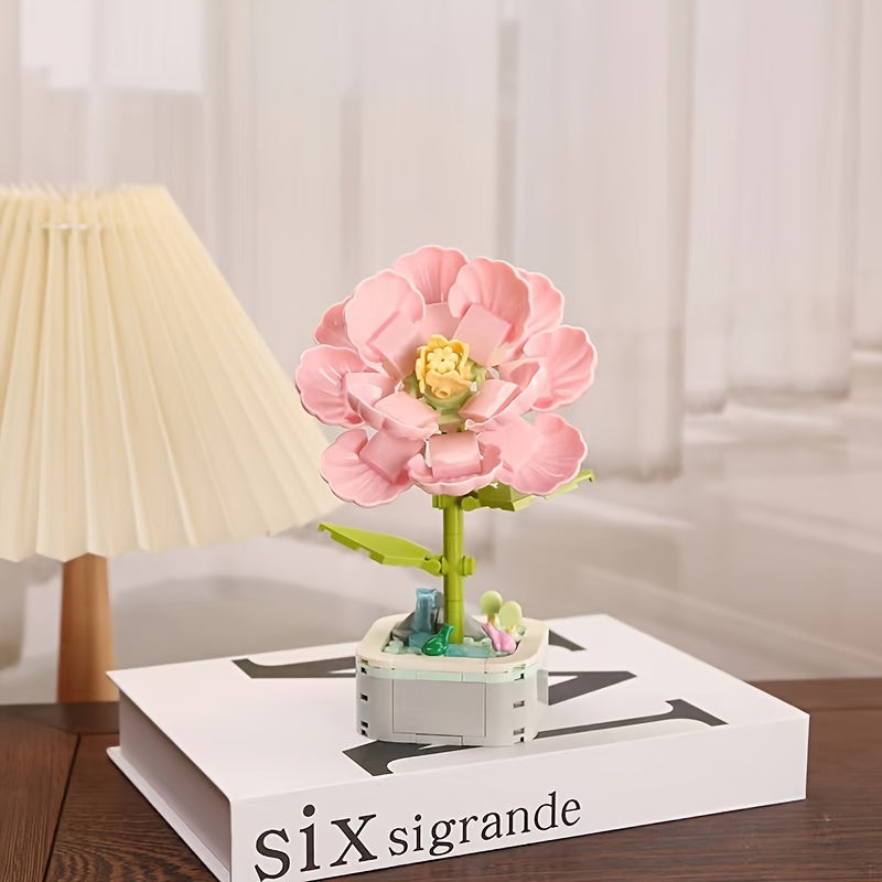 DIY Hibiscus Flower Plant Building Blocks Kit