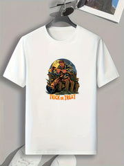Zombie Pattern T-shirt Men's Casual Tee Summer Gift