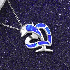 Girl's Love Dolphin Necklace Pendant Fairy Necklace Pendant Jewelry