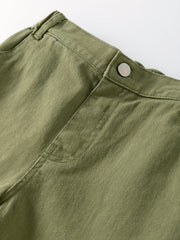 Boys Army Green Shorts with Pockets for Spring and Summer