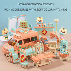 Kids Pet Medical Playset Doctor Toy Ambulance Hospital DIY