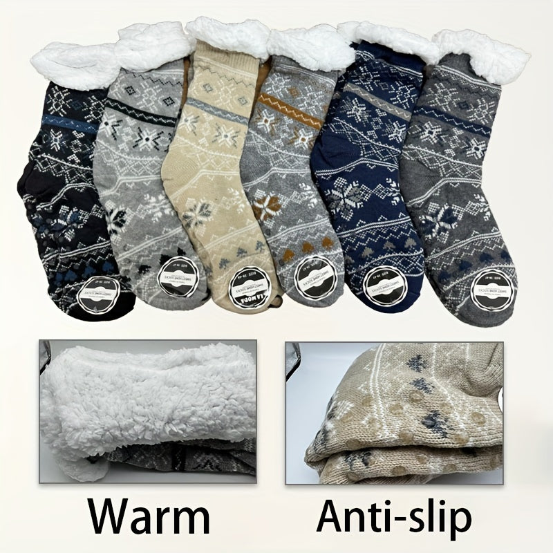2 Pairs Thickened Home Socks for Autumn/Winter - Christmas Casual Floor Socks