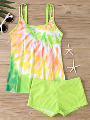 Tie Dye Cami Top & Shorts Bathing Suit Set