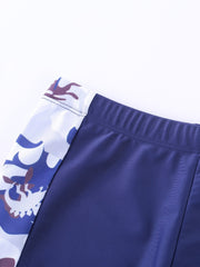 Boys Teen Casual Letter Print Swimsuit Set