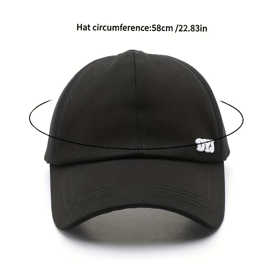 Unisex Adjustable Half empty Baseball Cap With Letter Embroidery