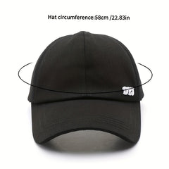 Unisex Adjustable Half empty Baseball Cap With Letter Embroidery