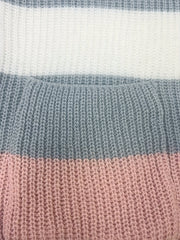 Colorblock Buckle Sweater with Pockets