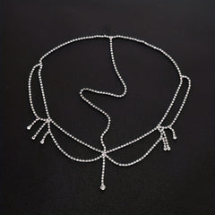 Vintage Rhinestone Hair Chain Women's Forehead Chain Hair Accessory
