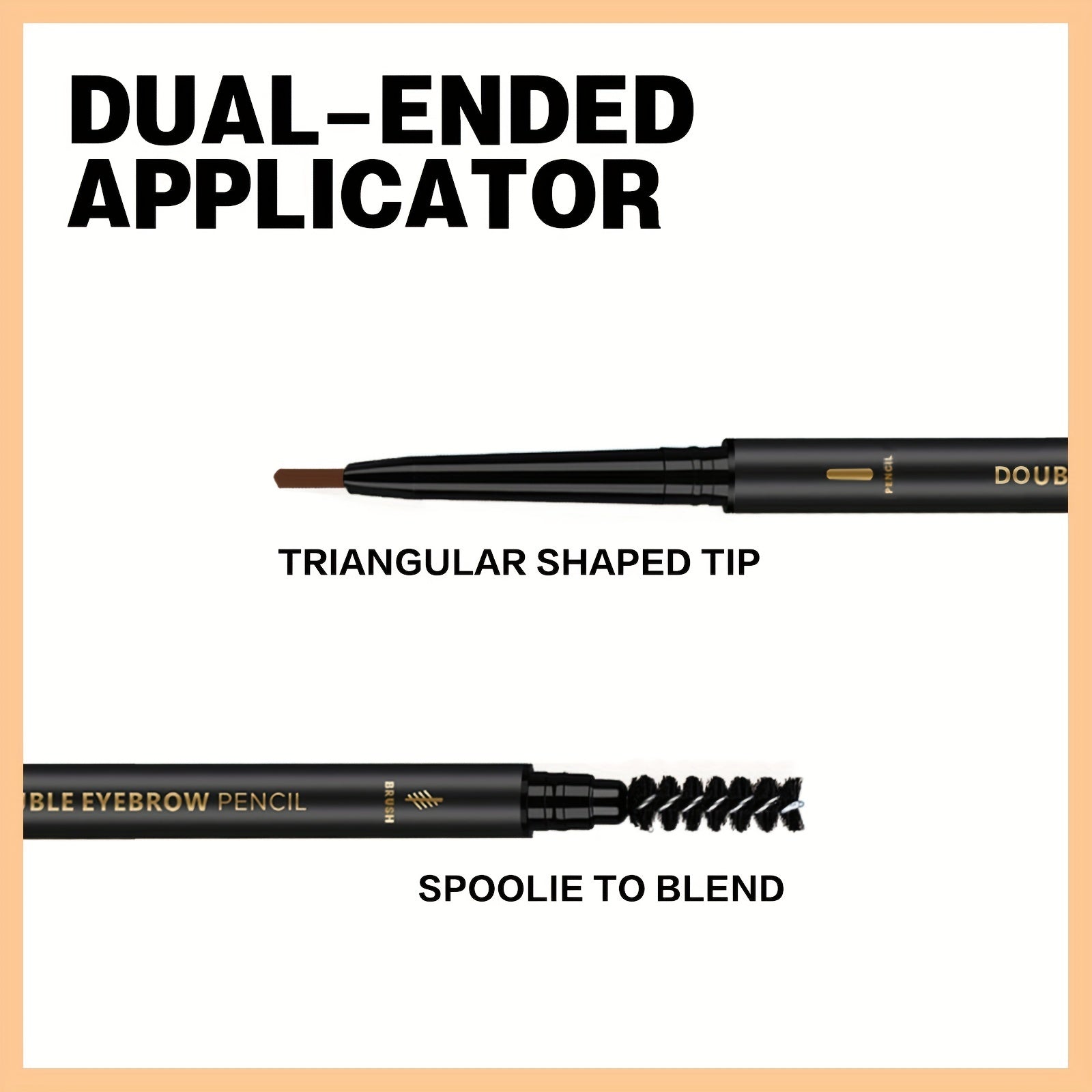 Waterproof Eyebrow Pencil & Spoolie Brush Long Wear Professional Styling