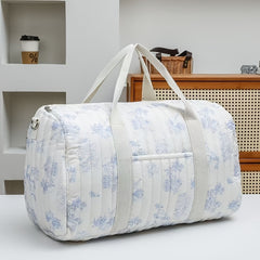 Floral Print Parent Bag Diaper Tote with Bottle Pocket
