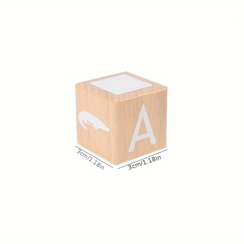 Wooden Alphabet Blocks Educational Toy for Learning ABCs Sensory Play