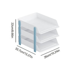 1pc File Rack Storage Box Office Storage Rack Stackable A4 Information Sorting