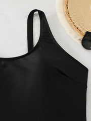 One Piece Swimsuit Women's Scoop Neck Bathing Suit
