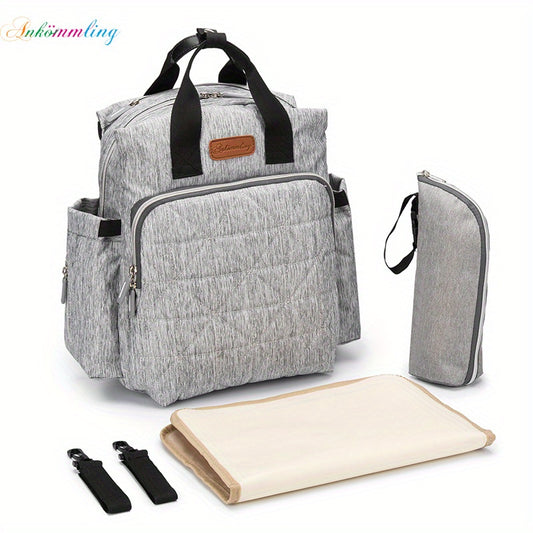 4pcs Embroidered Mommy Bag Set with Stroller Hook