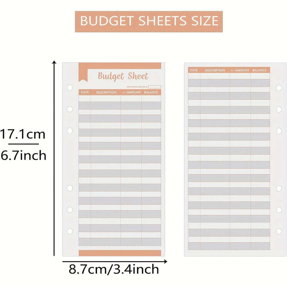 12pcs A6 Budget Cash Envelope Core 6 Colors Finance Management