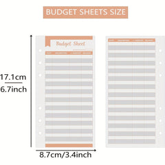 12pcs A6 Budget Cash Envelope Core 6 Colors Finance Management