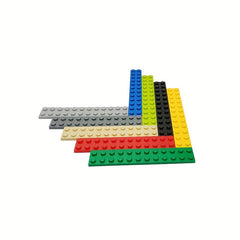 30pcs 2x12 Low Brick Building Blocks Durable ABS Plastic 6 Colors Gray Red Yello