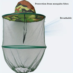 Outdoor Anti-mosquito Hat Men's Face Cover Fishing Sun Hat