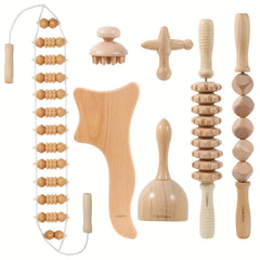 Wood Therapy Massage Tools Set Anti Cellulite Massager Kit for Body Shaping