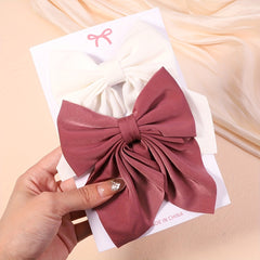 Baby Girls Hair Clips 2pcs Big Bow Headwear Accessories