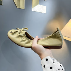 Women's Bowknot Flats Loafers Soft Sole Slip On Shoes
