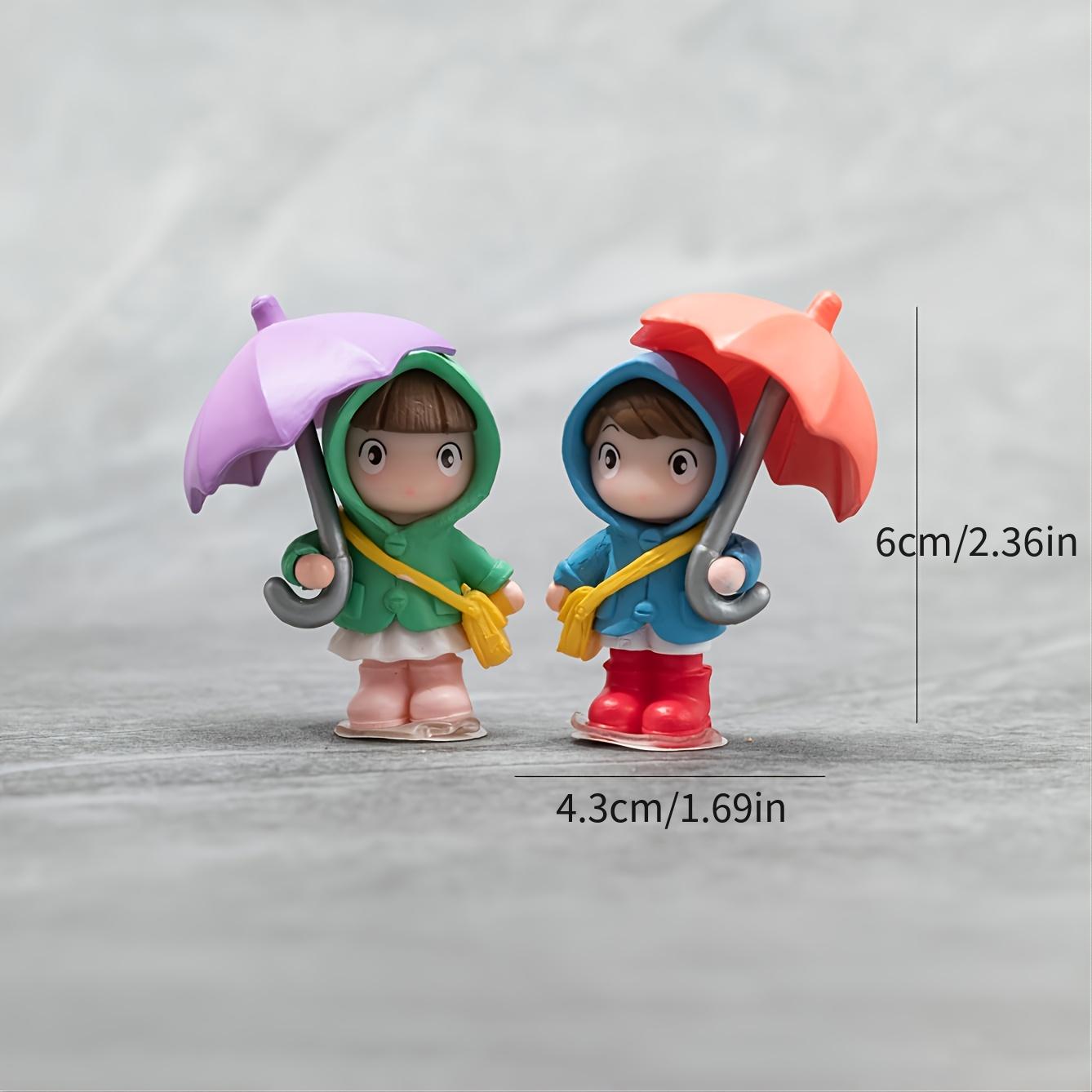 2pcs Umbrella Couple Car Decorations