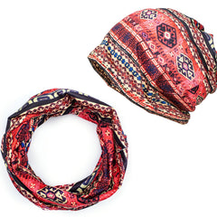 Vintage Pattern Floral Printed Unisex Sun Hat Brimless Headwrap