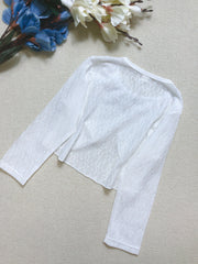 Floral Ruffle Lace Sunscreen Shawl UV Protection Cardigan