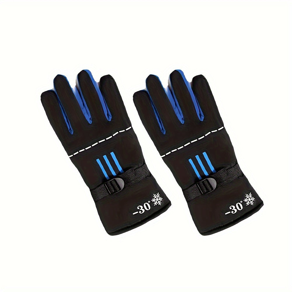 Winter Fleece Lined Warm Gloves - Anti Slip Touch Screen Thermal Gloves