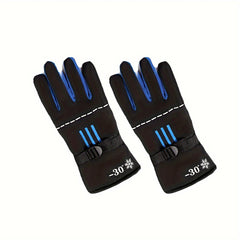 Winter Fleece Lined Warm Gloves - Anti Slip Touch Screen Thermal Gloves