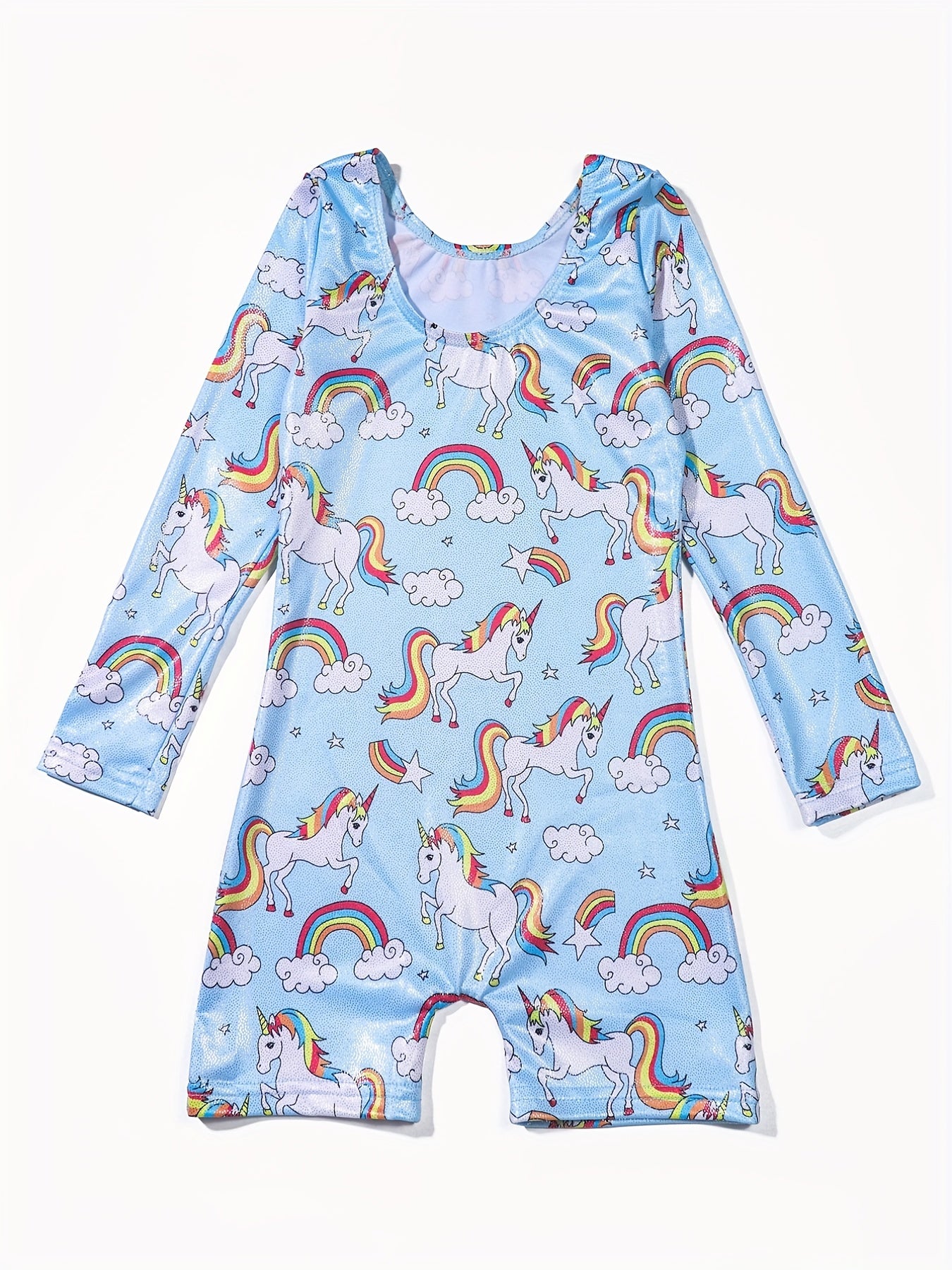 Stretch Unicorn One Piece Gymnastics Tights Leotard