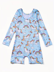 Stretch Unicorn One Piece Gymnastics Tights Leotard