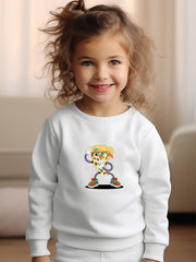 Breathable Pie Graphic Crew Neck Long Sleeve Sweatshirt Pullover