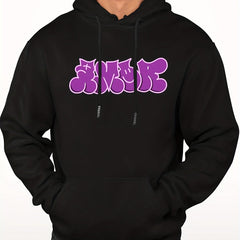 Men's Cartoon Letter Print Hooded Sweatshirt for Autumn and Winter
