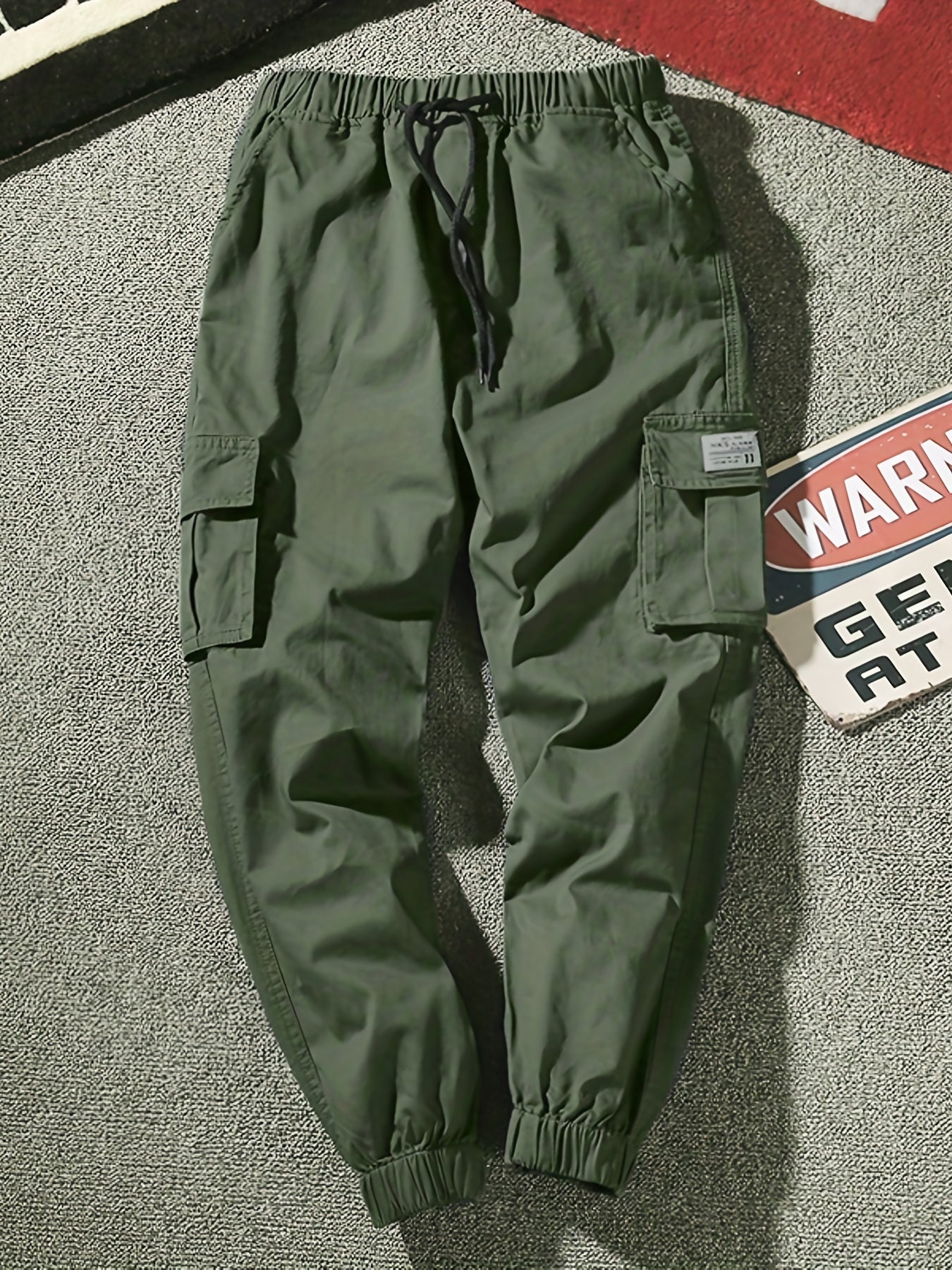 Cargo Pants Men's Casual Techwear Drawstring Cargo Pants Hip Hop Joggers