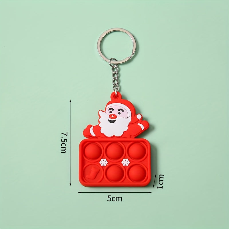 Christmas Series Silicone Keychain Toy Pendant Party Decor