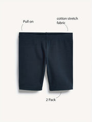 2pcs Girls Plain Cycling Shorts Comfortable Breathable Leggings