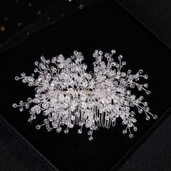 Crystal Bead Wedding Hair Comb Hair Accessories For Bridal Flower Headpiece